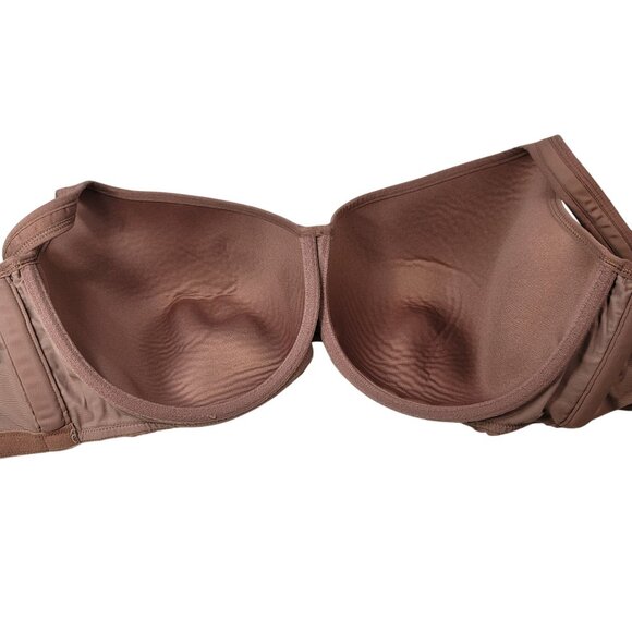 Cacique Full Coverage Bra Brown 40H Underwire Adj Seamless Square Lightly Lined - Picture 6 of 10